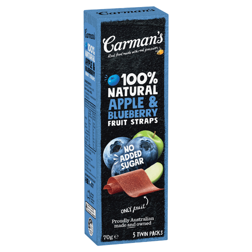 Carmans Fruit Strap Apple & Blueberry 70g