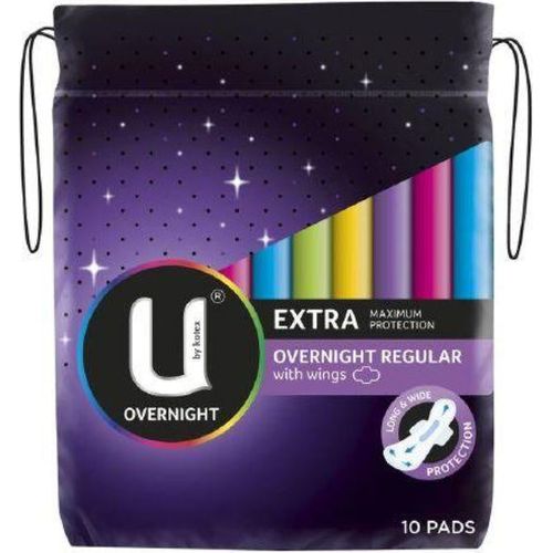 U By Kotex Ultra Thin Overnight Regular 10