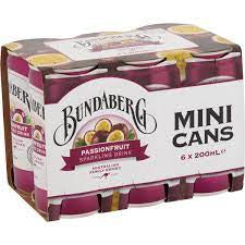 Bundaberg Passionfruit Sparkling Drink 6 x 200ml