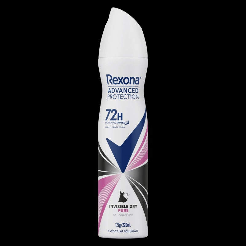 Rexona Deodorant Womens Advanced Invisible Pure 220ml