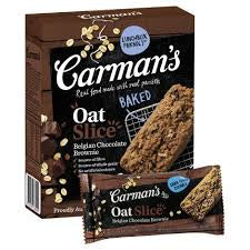 Carmans Belgian Chocolate Brownie Oat Slice 6Pk