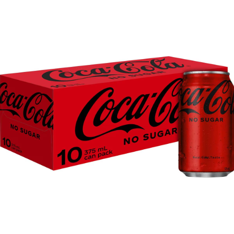 Coca Cola Zero Sugar Cans 375ml 10pk