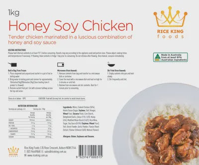 Rice King Foods Honey Soy Chicken 1kg