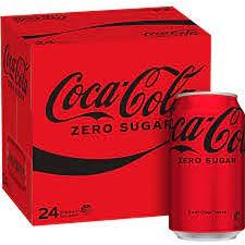 Coca Cola Zero Sugar 375ml Cans 24Pk