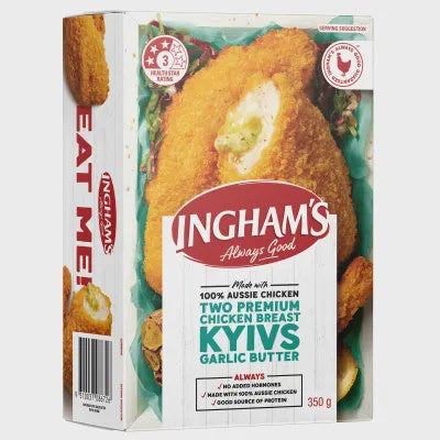 Inghams Two Chicken Breast Kyivs Garlic Butter 350g