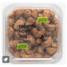 The Market Grocer Honey Cashews 200g