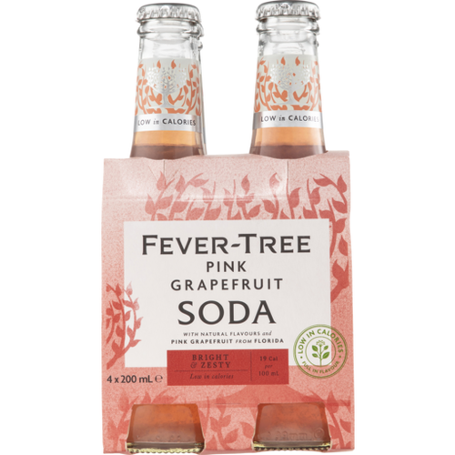 Fever Tree Pink Grapefruit Soda 200mL x 4pk