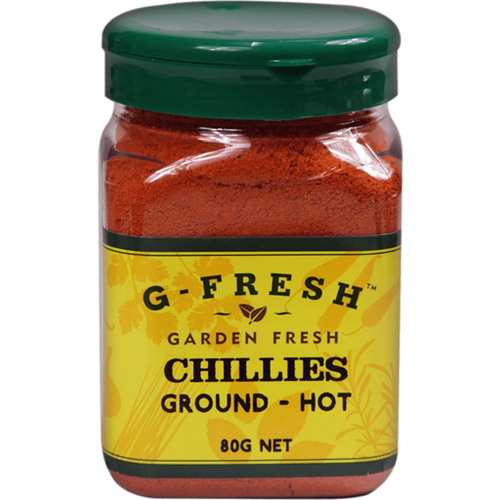 G Fresh Chillies Ground Hot 80g