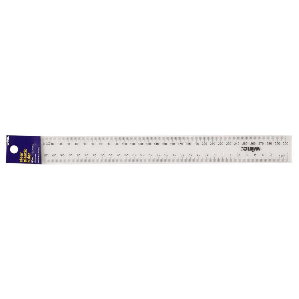 Winc Flexi Clear Plastic Ruler 30cm