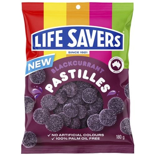 Lifesavers Blackcurrant Pastilles 180gm