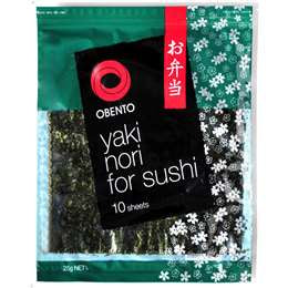 Obento Yaki Sushi Nori Sheets 10 pack 25gm