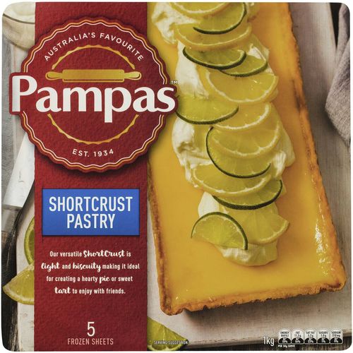 Pampas Shortcrust Pastry 5 Sheets 1Kg