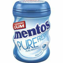 Mentos Purefresh Freshmint Gum Bottle 68g