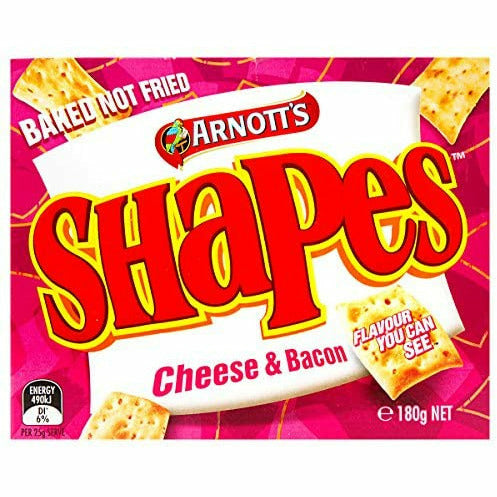 Arnotts Shapes Cheese & Bacon 180g