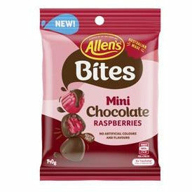 Allens Chocolate Coated Raspberries 140gm