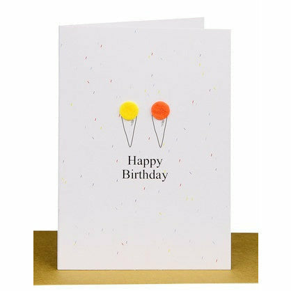 Ice Creams Happy Birthday Greeting Card