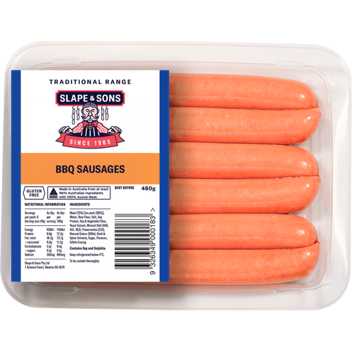 Slape & Sons Bbq Sausages 480g