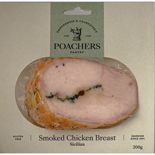 Poachers Pantry Smoked Chicken Breast Sicilian 200g