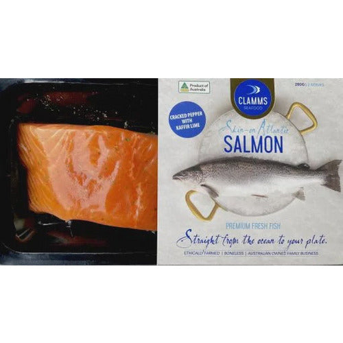 Clamms Salmon Portions Tuscan Herb 2pk 280g