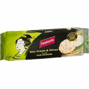 Fantastic Sour Cream & Chives Rice Crackers 100G