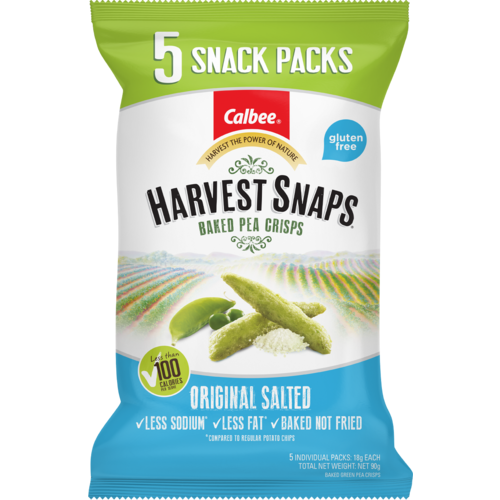 Calbee Harvest Snap Peas Salted 5 x 18gm