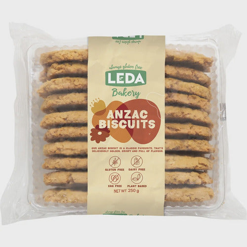 Leda Bakery Anzac GF Cookies 250gm