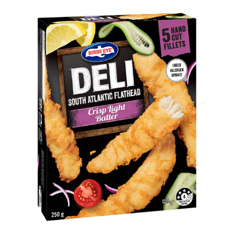 Birds Eye Deli Seasonal Catch Flathead In Light Batter 250g