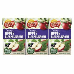 Golden Circle Juice Box Apple Blackcurrant 6Pk 250Ml