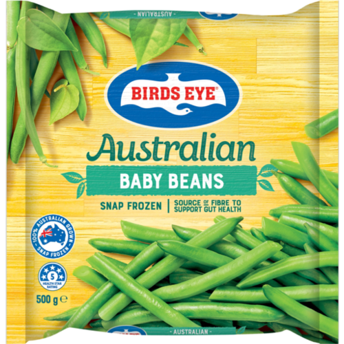 Birds Eye Baby Beans Snap Frozen 500g