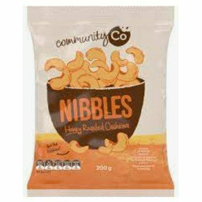 Community Co Nibbles Honey Roasted Cashews 200g