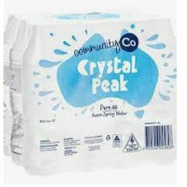 Community Co Crystal Peak Natural Spring Water 12 x 600ml