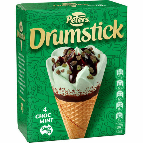 Peters Drumstick Choc Mint 4Pk