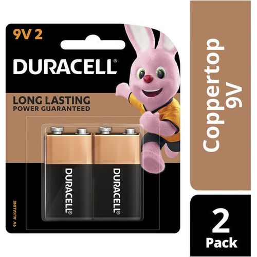 Duracell Coppertop Batteries 9V 2 pack