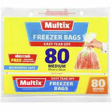 Multix Freezer Bags Tearoff Medium 80