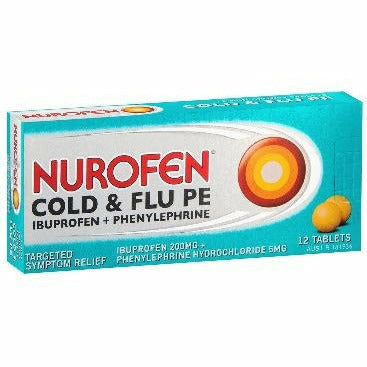 Nurofen Cold & Flu Pe Tablets 12Pk