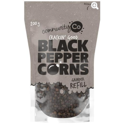 Community Co Black Peppercorns Refill 200g