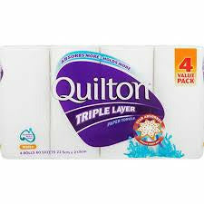 Quilton Triple Layer Paper Towel 4 Rolls