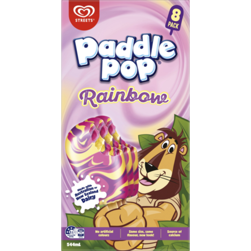 Streets Paddle Pop Rainbow 8Pk