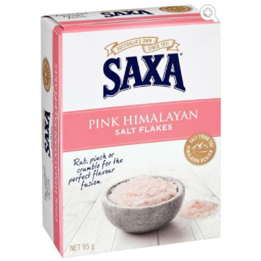 Saxa Himalayan Pink Salt Flakes 95g