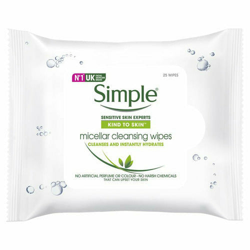 Simple Micellar Biodegradable Wipes 25pk