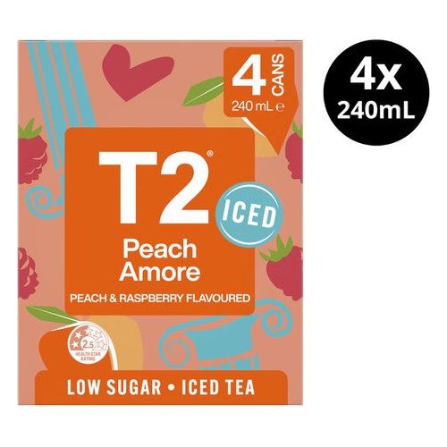 T2 Iced Tea Peach Amore 240ml 4pk